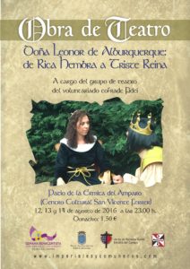 cartel Obra de teatro - Leonor de Alburquerque